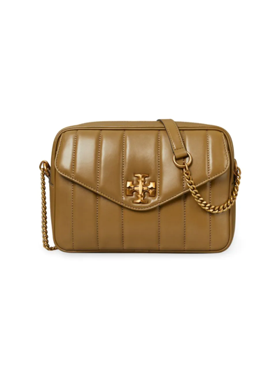 Shop Tory Burch Women's Kira Quilted Leather Camera Bag In Toasted Sesame