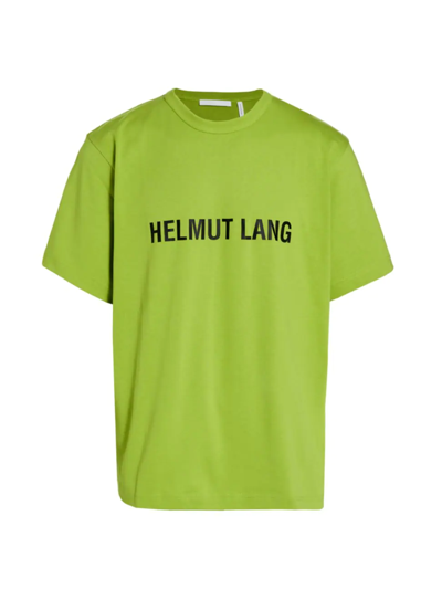 Shop Helmut Lang Men's Printed Logo T-shirt In Parrot