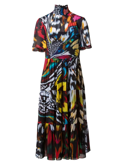 Shop Akris Punto Women's George Animal-print Midi-dress In Neutral