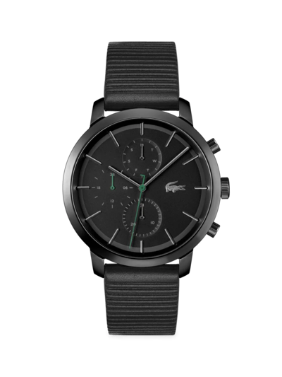 Shop Lacoste Men's Replay 44mm Watch In Black