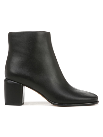 Shop Vince Women's Maggie Leather Ankle Boots In Black