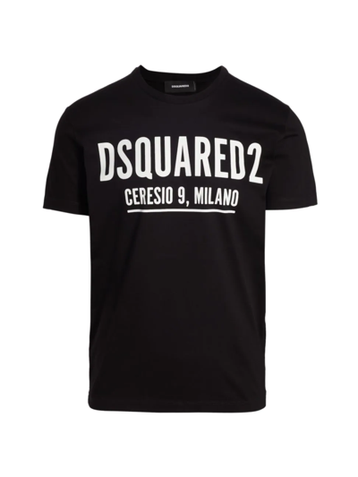 Shop Dsquared2 Men's Ceresio9 Logo Crewneck T-shirt In Black