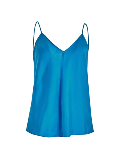 Shop Secret Mission Women's Bond Silk Camisole In Azure Blue