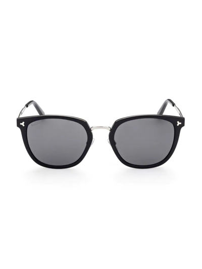 Shop Bally Men's 56mm Square Sunglasses In Black