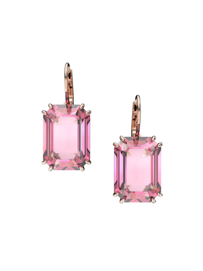 Shop Swarovski Women's Millenia Rose Goldplated Octagon-cut Crystal Earrings