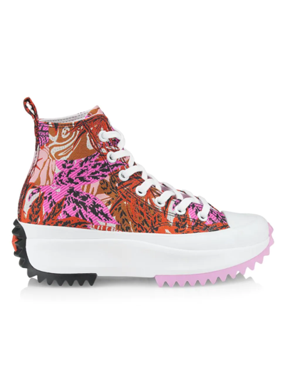 Shop Converse Women's Run Star Hike Tropical-print Platform Sneakers In Neutral