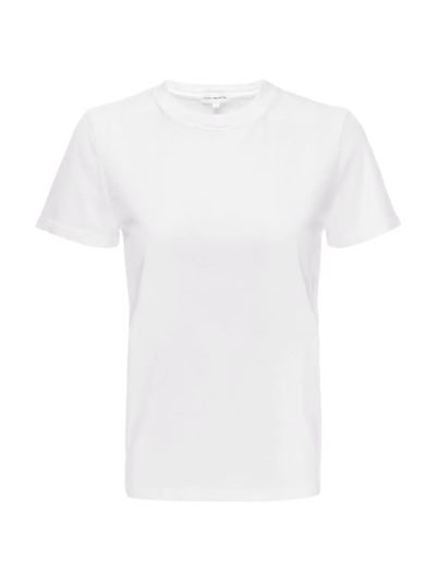 Shop Good American Women's Girlfriend Cotton T-shirt In White