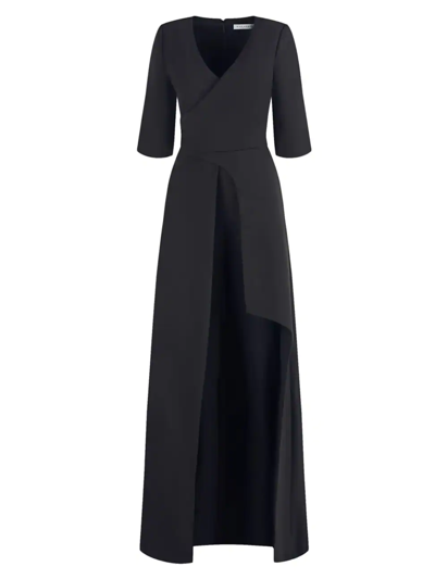 Shop Kay Unger Women's Gina Walk-through Gown In Black
