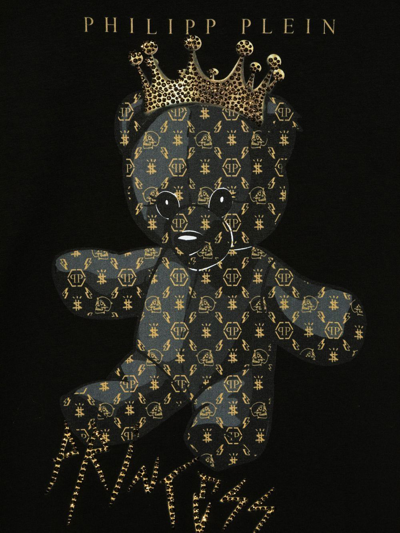 Shop Philipp Plein Junior Teddy Bear-print T-shirt Dress In Black