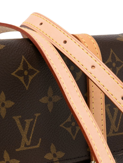 Pre-owned Louis Vuitton 2005 Monogram Pochette Marelle Belt Bag In Brown