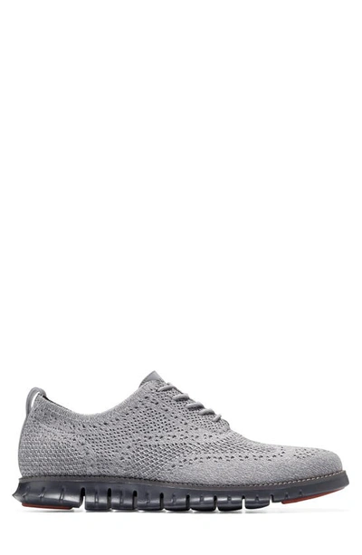 Shop Cole Haan Zerogrand Stitchlite Wing Oxford In Gray Knit