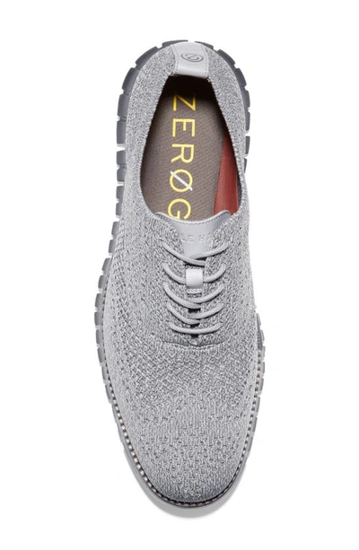 Shop Cole Haan Zerogrand Stitchlite Wing Oxford In Gray Knit