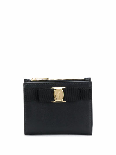 Shop Ferragamo Women's  Black Leather Wallet