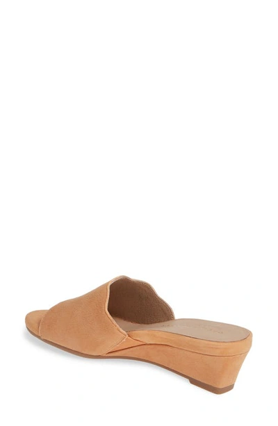 Shop Bettye Muller Concepts Seema Suede Wedge Mule In Chili Suede