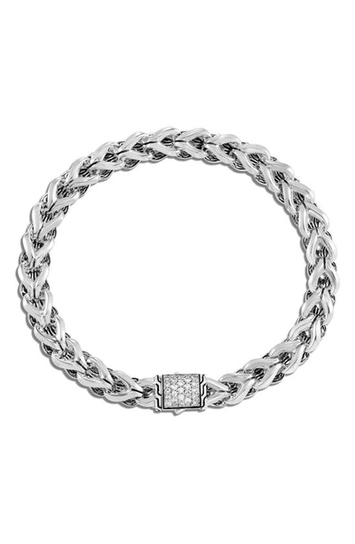 Shop John Hardy Sterling Silver Asli Diamond Classic Chain Bracelet