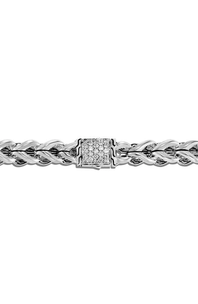 Shop John Hardy Sterling Silver Asli Diamond Classic Chain Bracelet