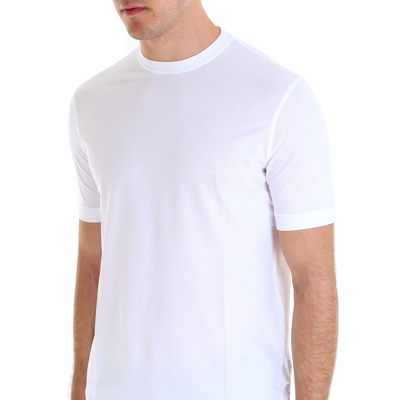 Shop Zanone T-shirt In Bianco