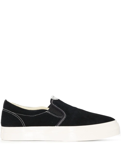 Shop Stepney Workers Club Lister Slip-on Suede Trainers In Schwarz