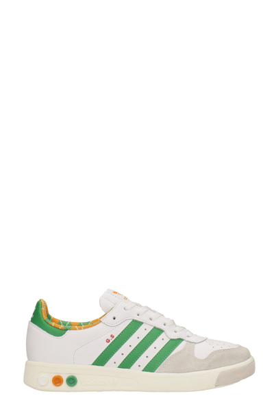 Shop Adidas Originals Adidas G.s. Sneakers In White Suede And Leather