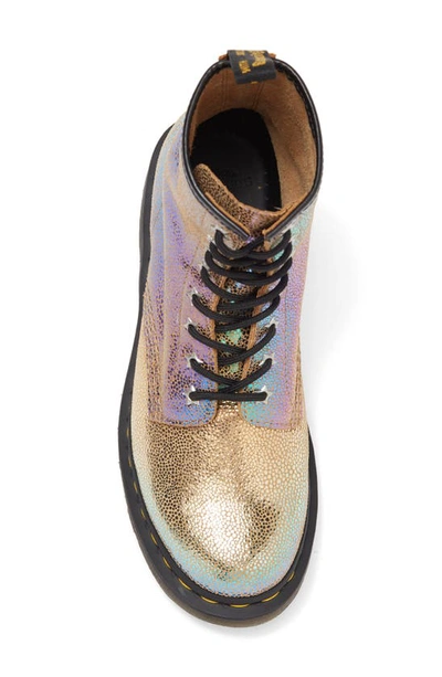 Dr. Martens 1460 Sand Rainbow Ray Multi Leather 8-eye High Heel Boots In Sand