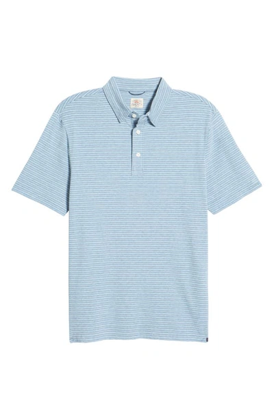 Shop Faherty Movement Polo Shirt In Night Shore Stripe