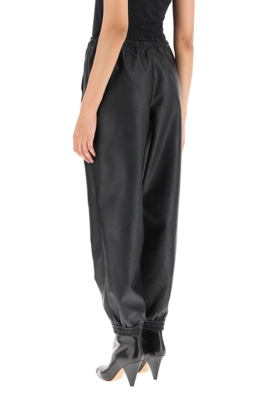 Shop Stella Mccartney Sustainable Nappa Leather Trousers In Black