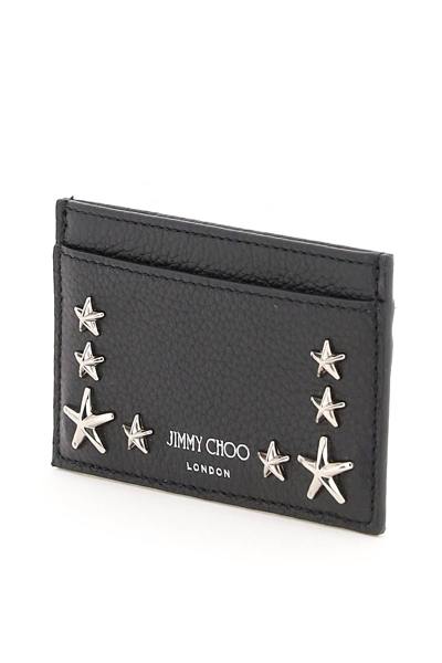 Shop Jimmy Choo Star Card Holder In Black