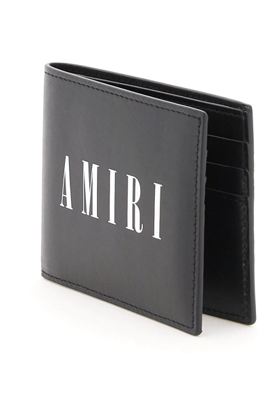 Shop Amiri Bi-fold Leather Wallet In Black