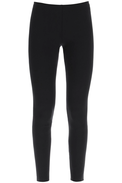 The Row Woolworth High-rise Scuba Leggings In Black