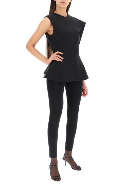 The Row Woolworth High-rise Scuba Leggings In Black