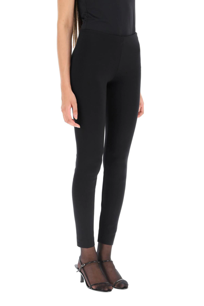 The Row Woolworth High-rise Scuba Leggings In Black