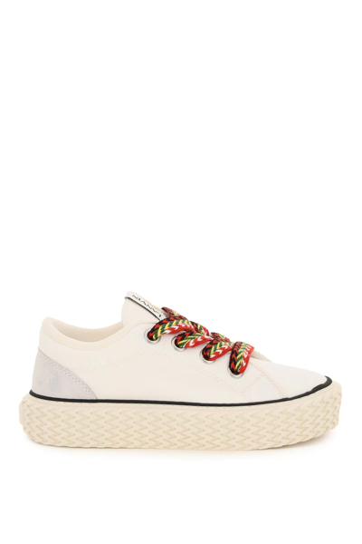 Shop Lanvin Canvas Curbies Sneakers In White