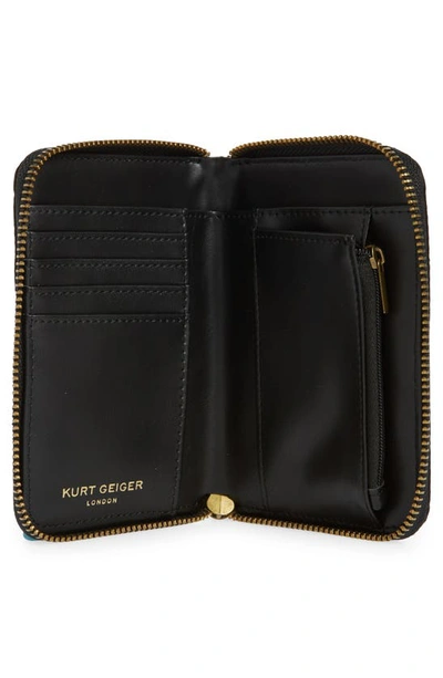 Shop Kurt Geiger Small Zip Around Wallet In Black