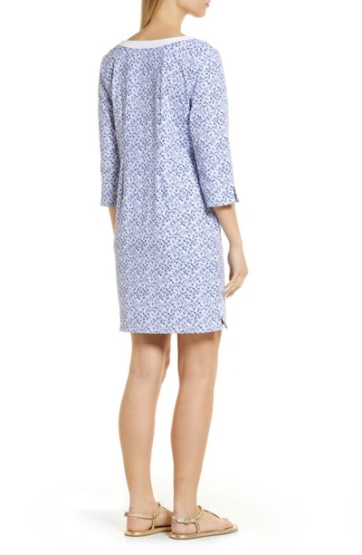 Tommy Bahama Aubrey Tile Print Tunic Dress In Deep Ultramarine