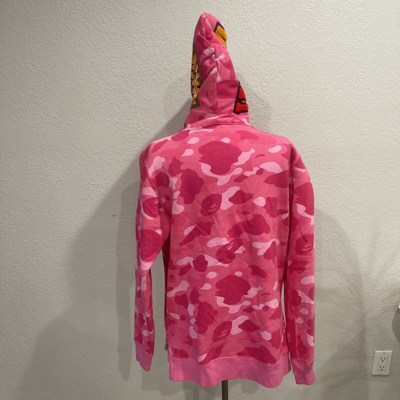 BAPE Pink camo × Pink BAPE logo zip hoodie NIGO A Bathing Ape Size S 