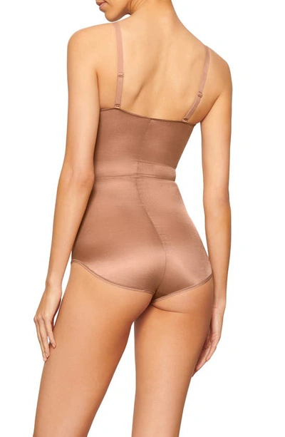 Shop Skims Barely There Shapewear Briefs Bodysuit In Sienna