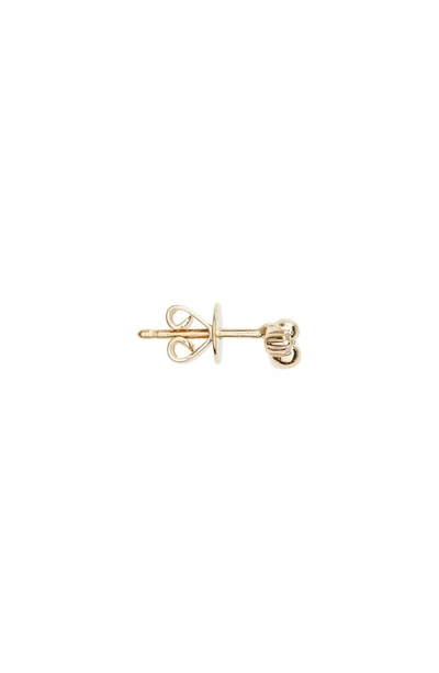 Shop Dana Rebecca Designs Poppy Rae Pebble & Diamond Curved Stud Earrings In Yellow Gold