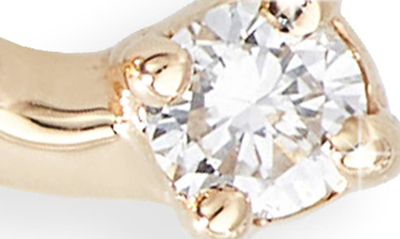 Shop Dana Rebecca Designs Poppy Rae Pebble & Diamond Curved Stud Earrings In Yellow Gold