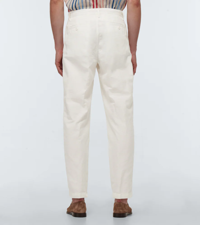 Shop Orlebar Brown X Wham! Dunmore Linen And Cotton Pants In White Sand