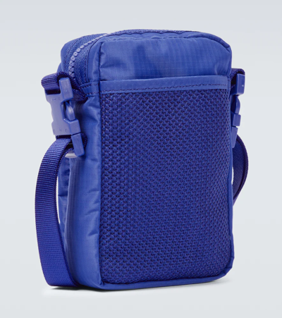 Shop Acne Studios Face Ripstop Crossbody Bag In Blue