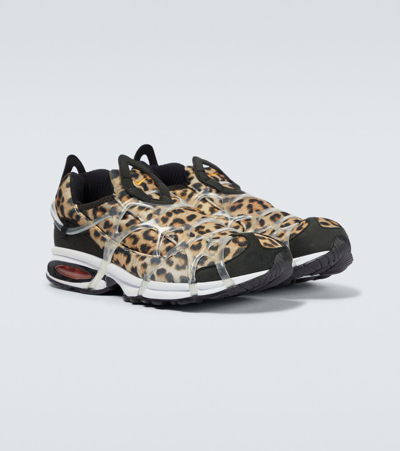Shop Nike Air Kukini Leopard-print Sneakers In Black/kumquat-multi
