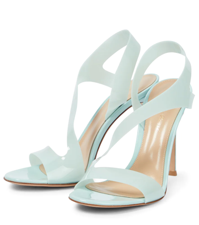 Shop Gianvito Rossi Metropolis 105 Pvc Slingback Sandals In Bora+bora