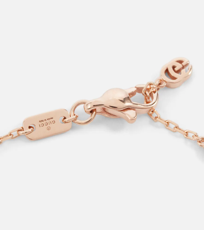 Shop Gucci Gg Running 18kt Rose Gold Necklace In Pink Gold