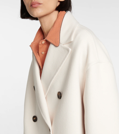 Shop Brunello Cucinelli Cashmere Pea Coat In Panama