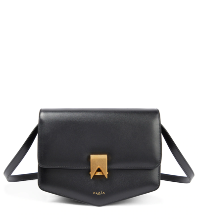 Shop Alaïa Le Papa Small Leather Crossbody Bag In Black