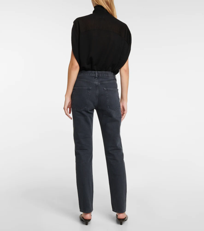 Totême Original High-rise Straight-leg Jeans In Vintage Black