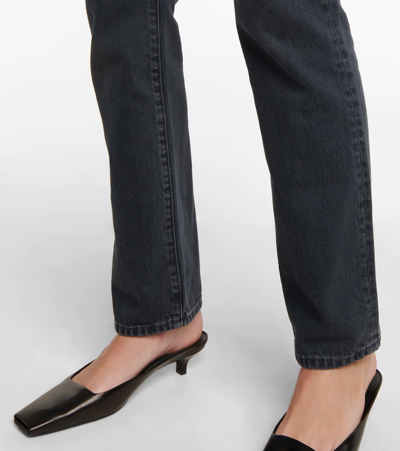 Totême Original High-rise Straight-leg Jeans In Vintage Black
