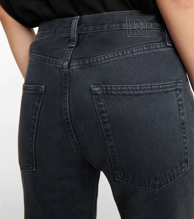Totême Original High-rise Straight-leg Jeans In Vintage Black