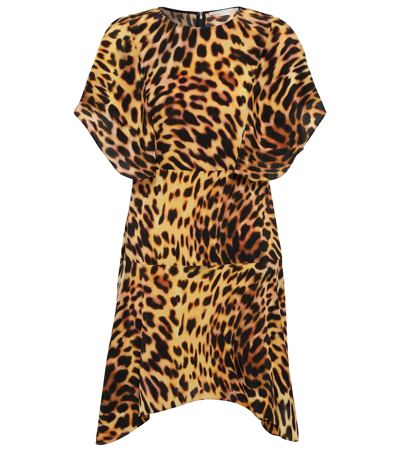 Shop Stella Mccartney Animal-print Minidress In Tortoise Shell