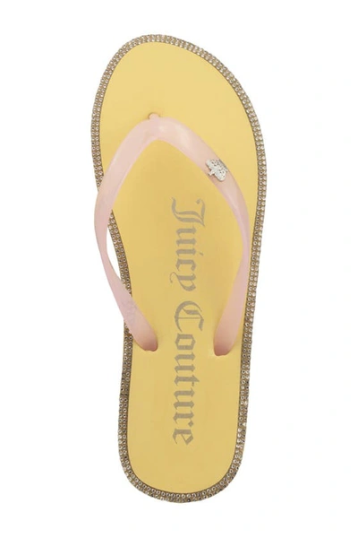 Shop Juicy Couture Sparks Flip Flop Sandal In Yq - Pstl Yellow/pink